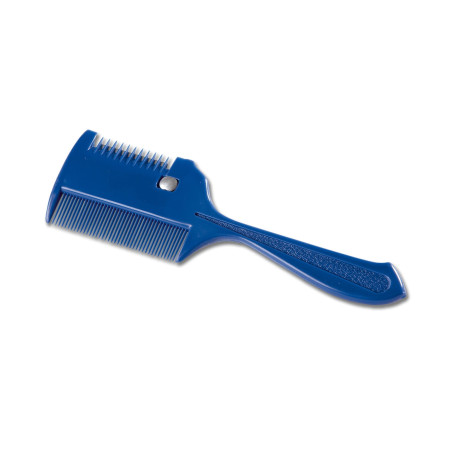 Pettine WALDHAUSEN plastica con manico blu