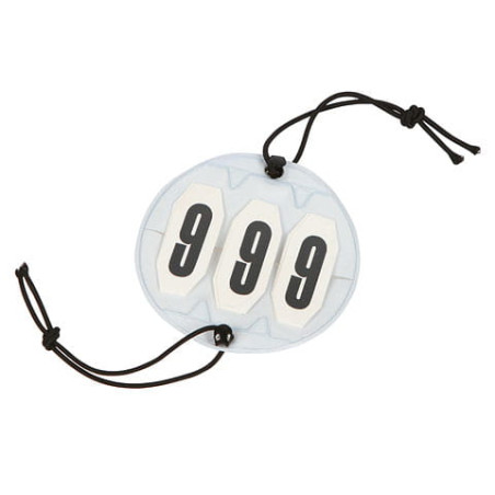 Numerki startowe KERBL 3digit okrągłe na gumce