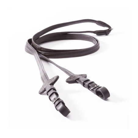 Reins leather KAVALKADE with stops