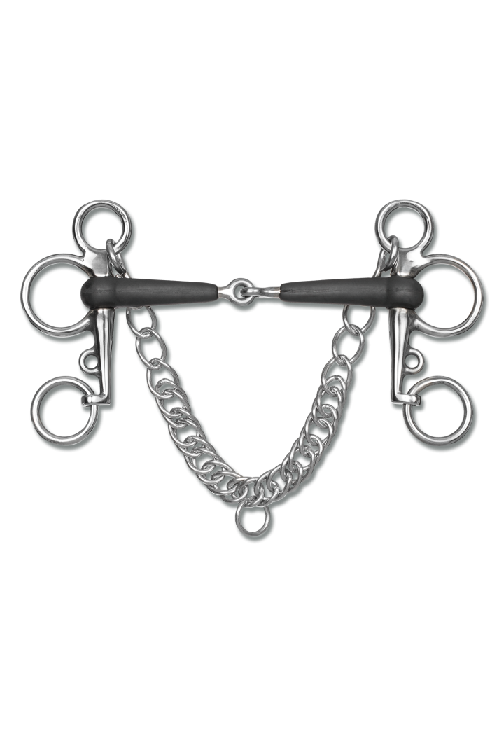 Bit pelham WALDHAUSEN 1*jointed rubber