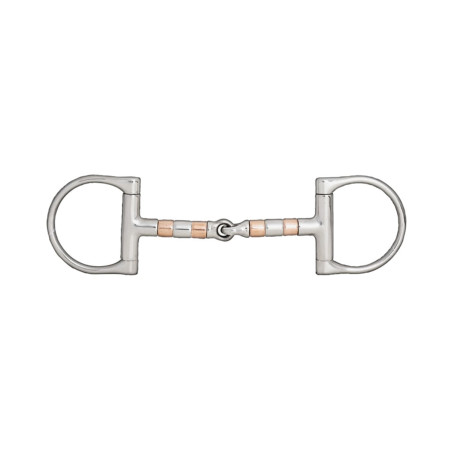 Zăbală D-ring HORZE Copper Rolls articulată