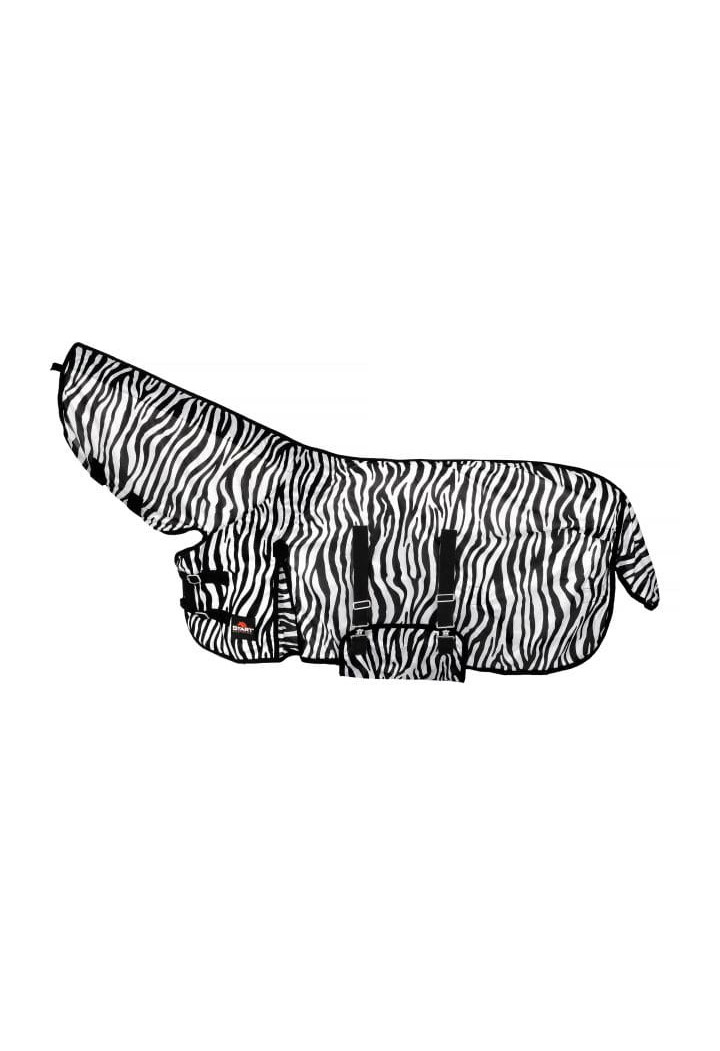 Pătură pentru cai plasă START Zebra cu gât + buric clapa