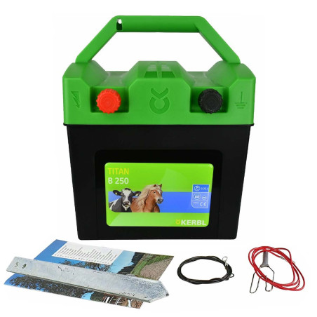 Electric fence energiser battery KERBL Titan B250 0,32 J