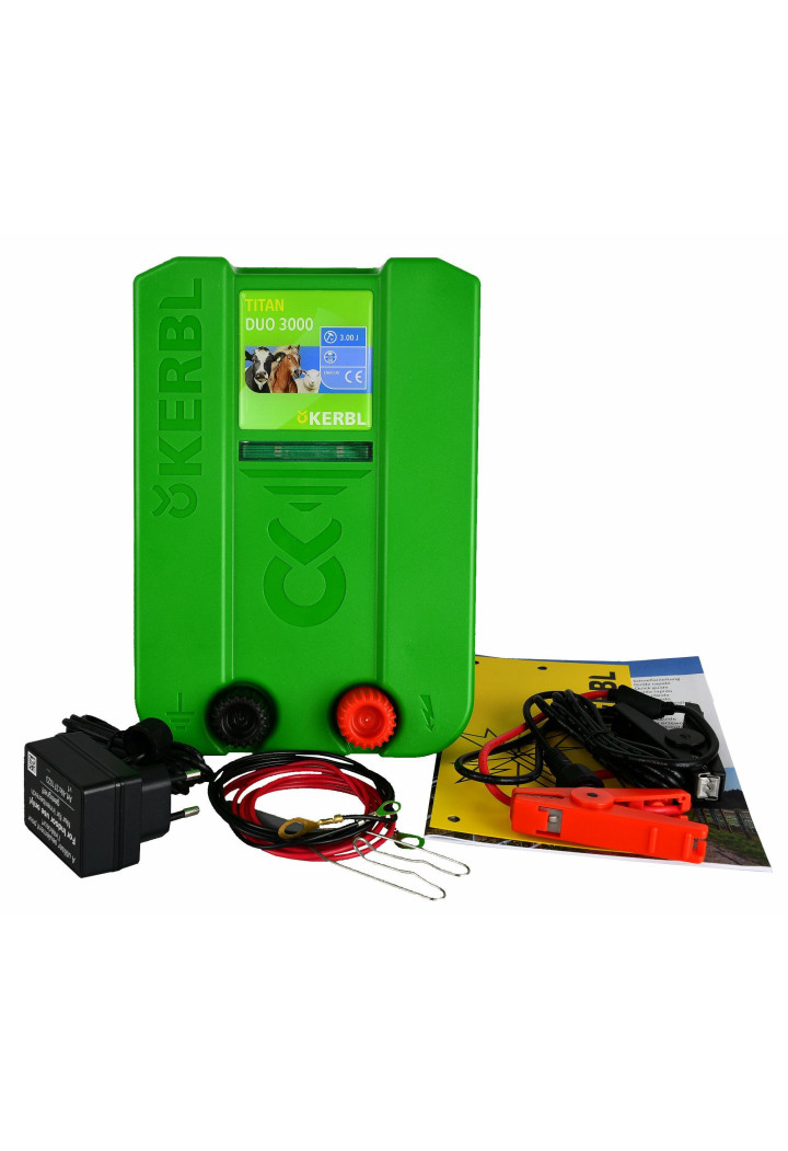 Zdroj elektrického ohradníku univerzální KERBL Titan DUO3000 3,0 J