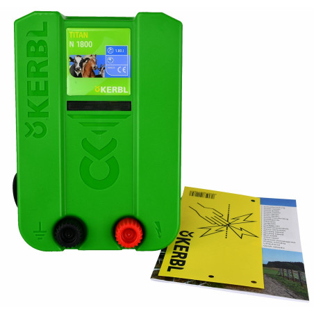 Reţeaua Generator de impulsuri pentru gard electric KERBL Titan N1800 1,8 J