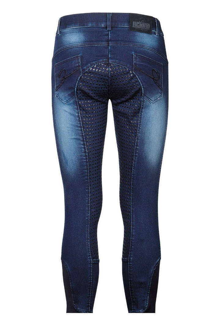 Jezdecké rajtky HH Liciano Denim FullGrip samec