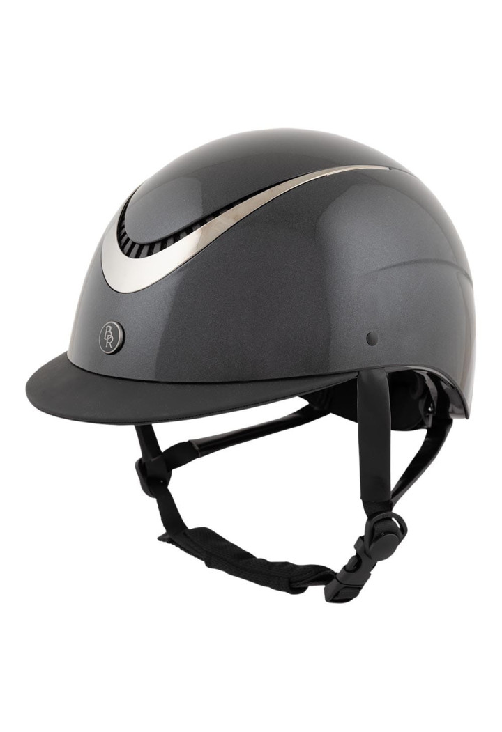 Casco da equitazione BR Theta Glossy VG1 visiera normale