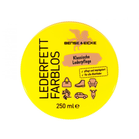 Grăsime pentru articole din piele B&E LederfetFarblos 250ml