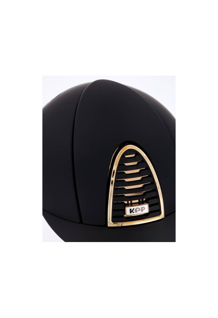 Jezdecká přilba KEP CromoTextile 2.0 B Black Rsgold FrameSub