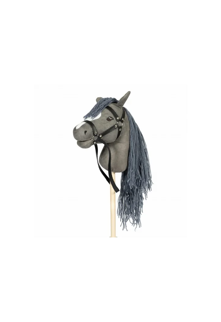 Pferd am Stock ASTRUP HobbyHorse mit Gebiss grau