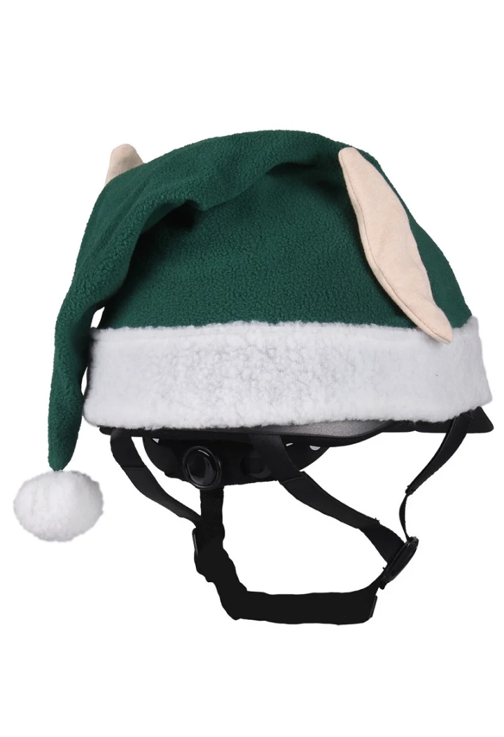 Cap on riding helmet QHP Christmas