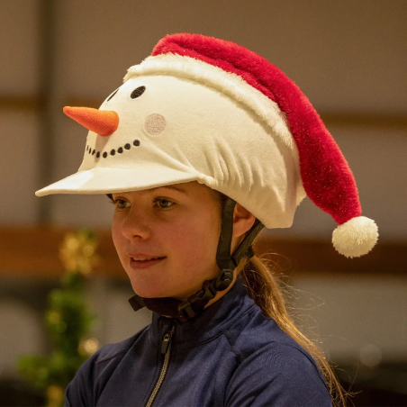 Cap on riding helmet QHP Christmas