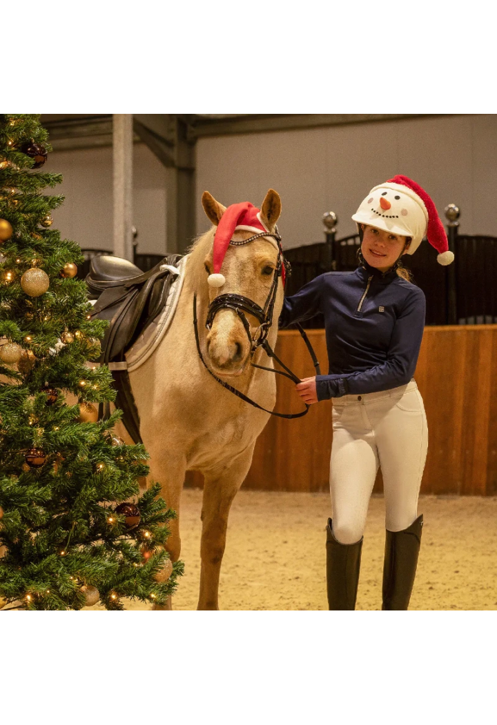 Cap su casco da equitazione QHP Christmas