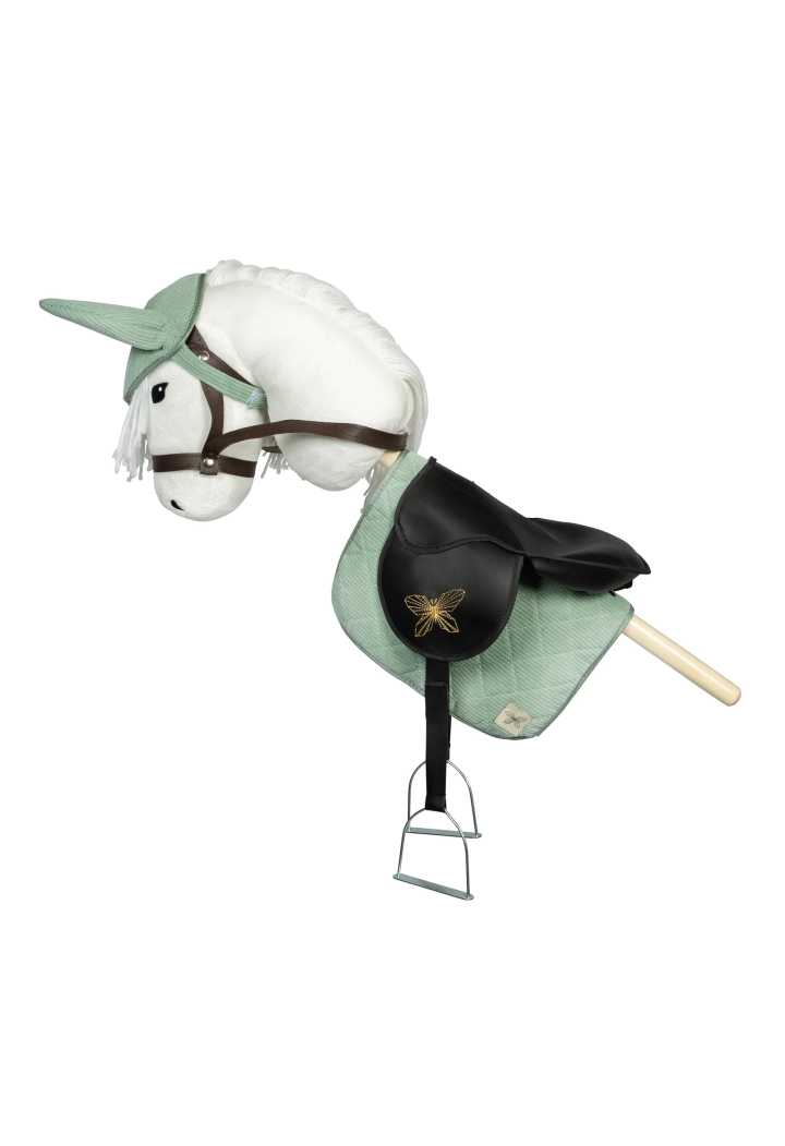 Bonete pentru urechi+valtrap ASTRUP HobbyHorse catifea verde