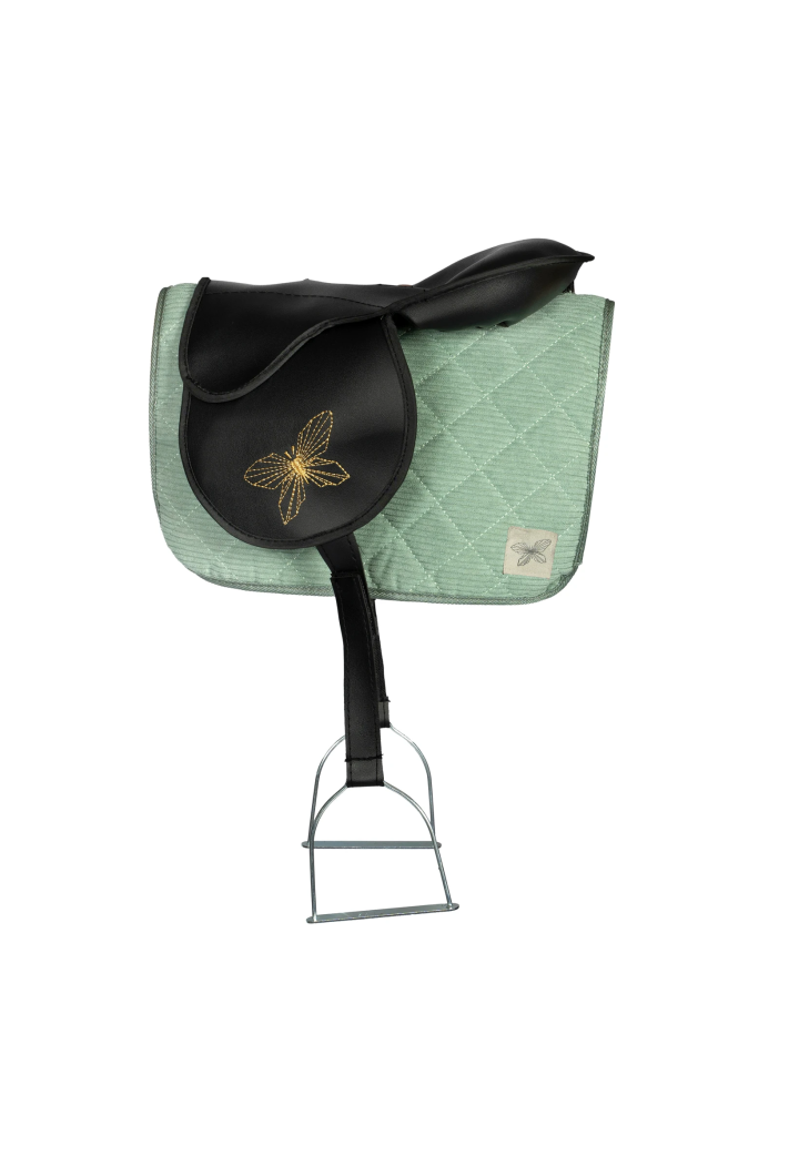Bonete pentru urechi+valtrap ASTRUP HobbyHorse catifea verde