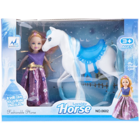 Doll MEGACREATIVE più il giocattolo Cavallino