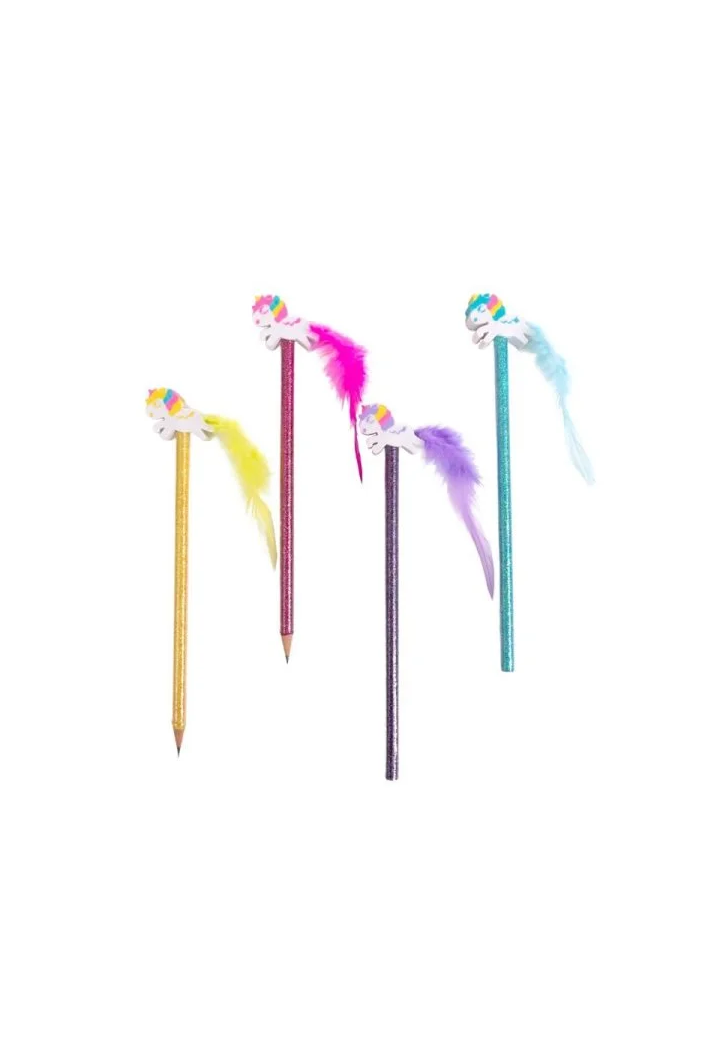 TRENDHAUS pencil plus rubber Unicorn mix