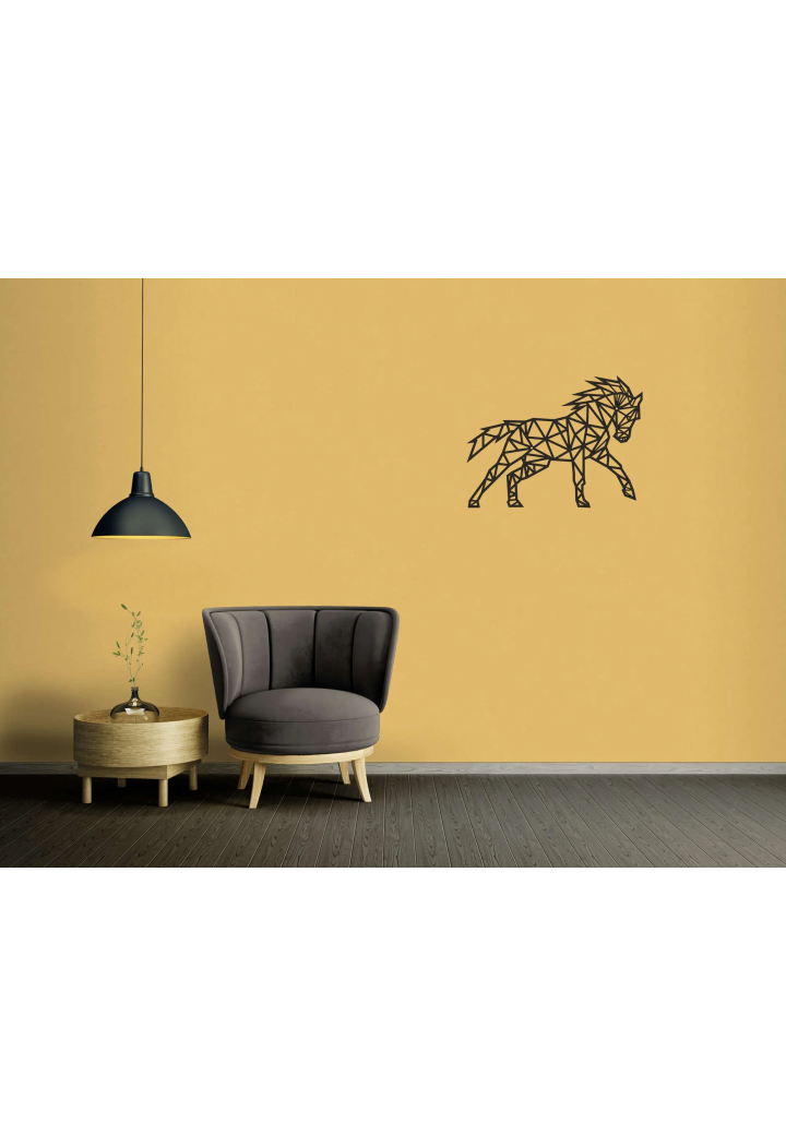 DECORMETAL Geometric horse 30cm Decorare perete