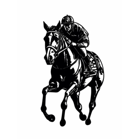 DECORMETAL Racing cavallo 30cm