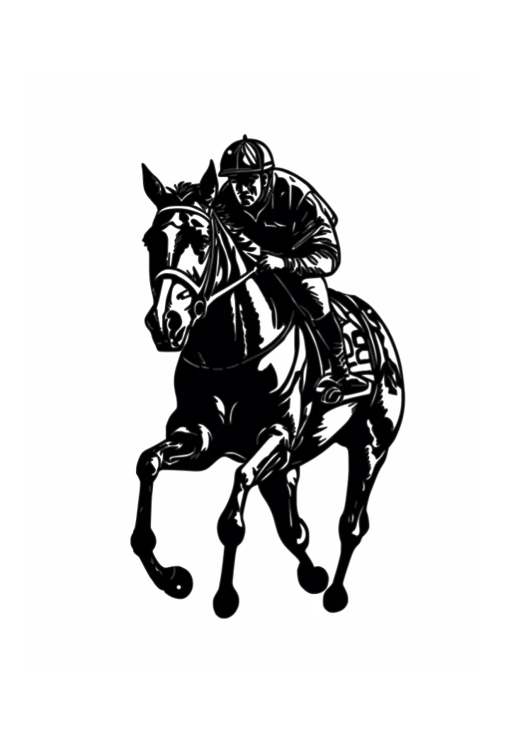 DECORMETAL Racing horse 30cm