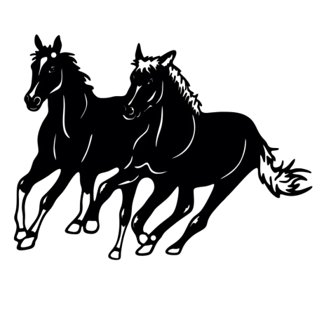 DECORMETAL Running Horses 30cm Nástěnná dekorace
