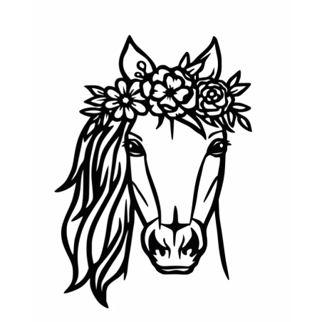 DECORMETAL Wreath on horsehead 30cm