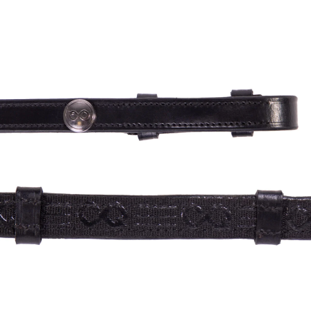 Otěže kůže PresTEQ s dorazy 12.5cm