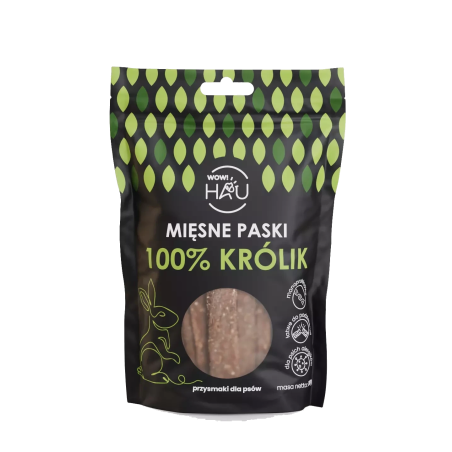 Stummelhund WOW!PETS Riemen Kaninchen 120g