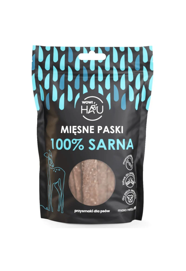 Dog treats WOW!PETS Roe deer strips 120g