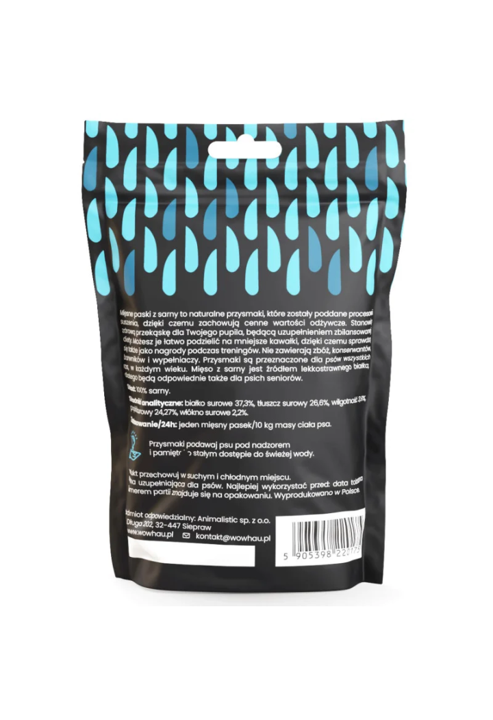 Snack per cani WOW!PETS Strisce di capriolo 120g