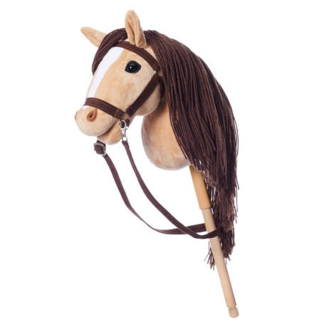 Kůň na HoppiHorse hůl HobbyHorse A3 béžová