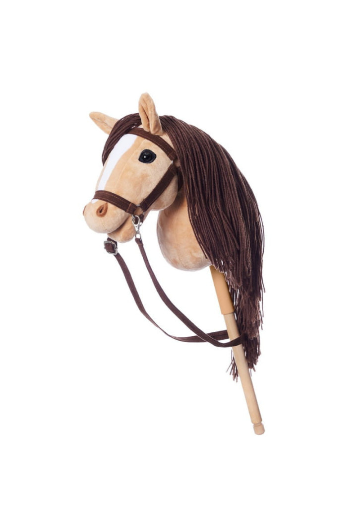 Kůň na HoppiHorse hůl HobbyHorse A4 béžová
