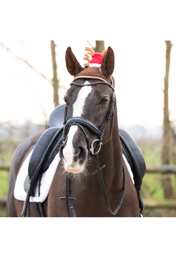Pferdekappe QHP ChristmasHorseHatAntler