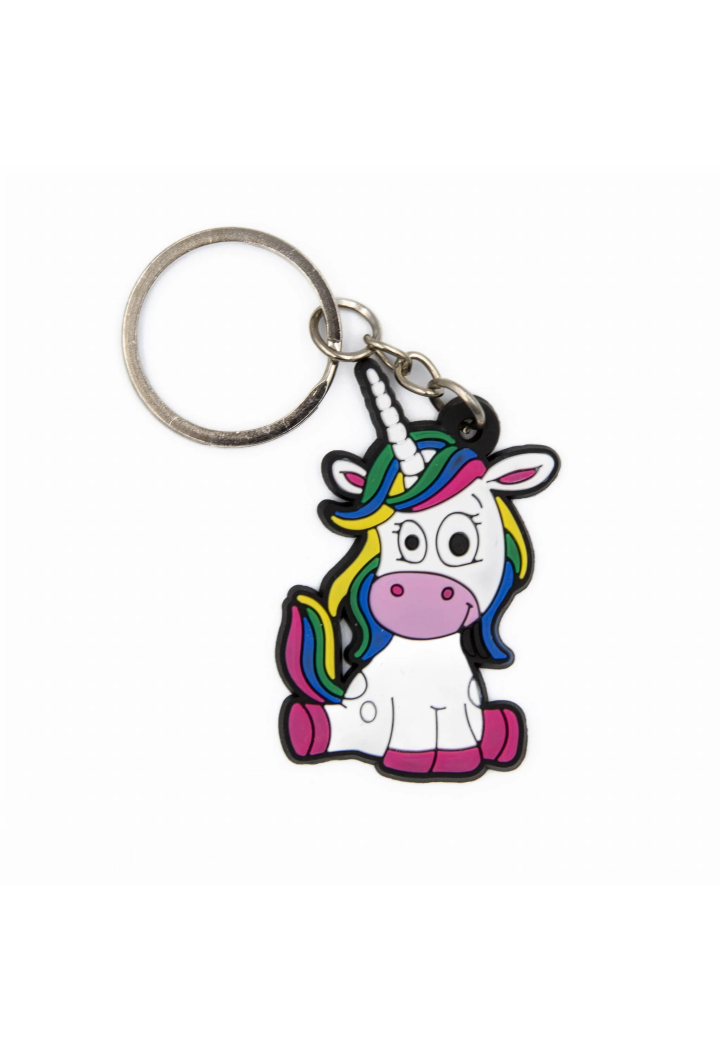 Portachiavi PZP gomma colorata unicorno