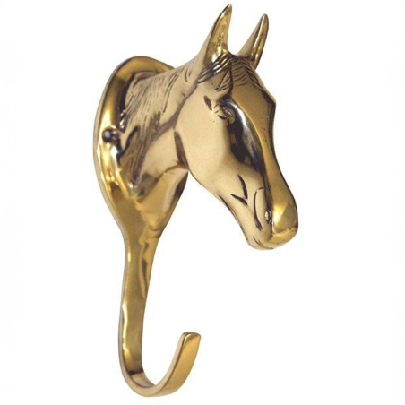 Bridle rack HKM Horsehead from brass