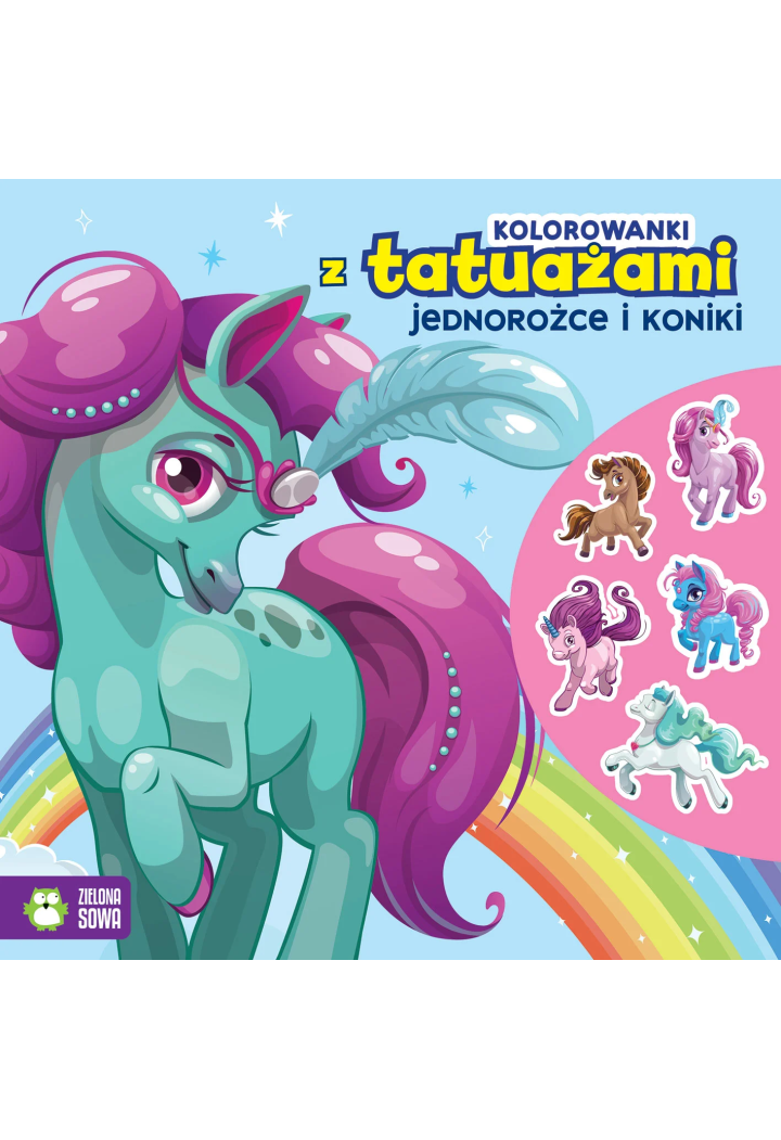 Pittura ZIELONA SOWA Unicorns e Koniki+tattoos
