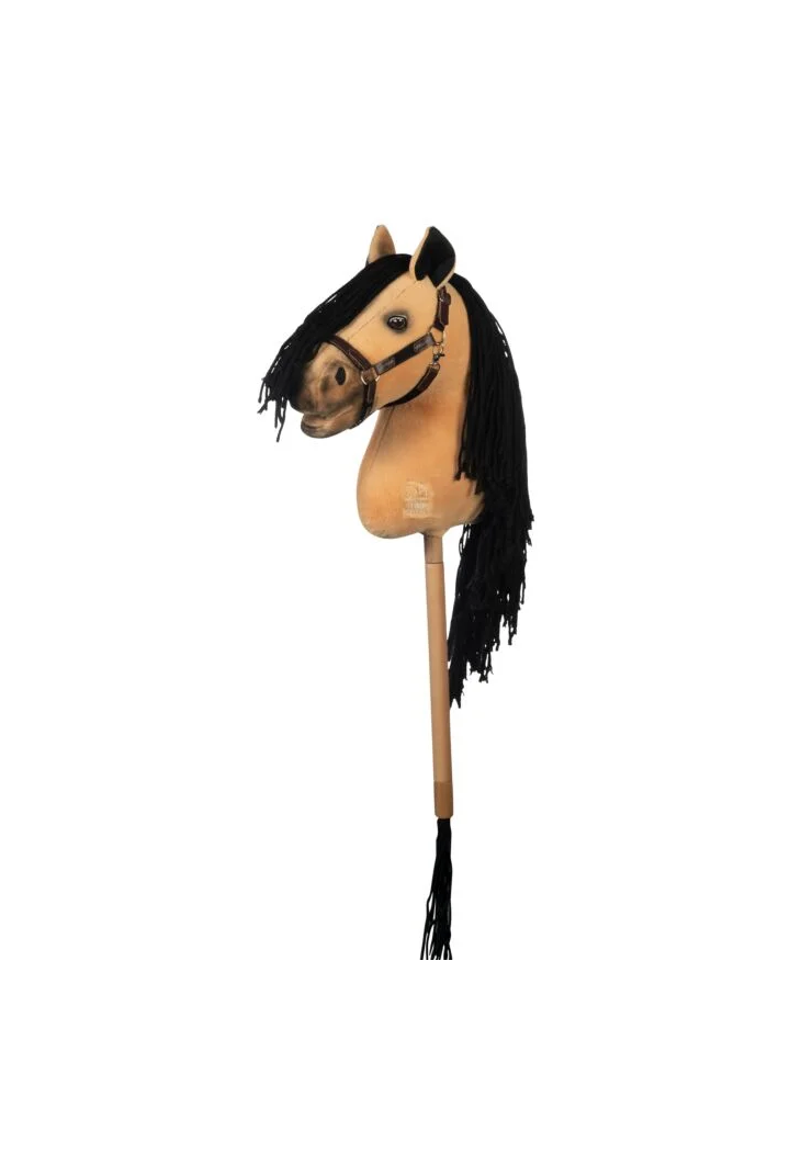 Little horse on the HKM Hobby Horse Premium stick