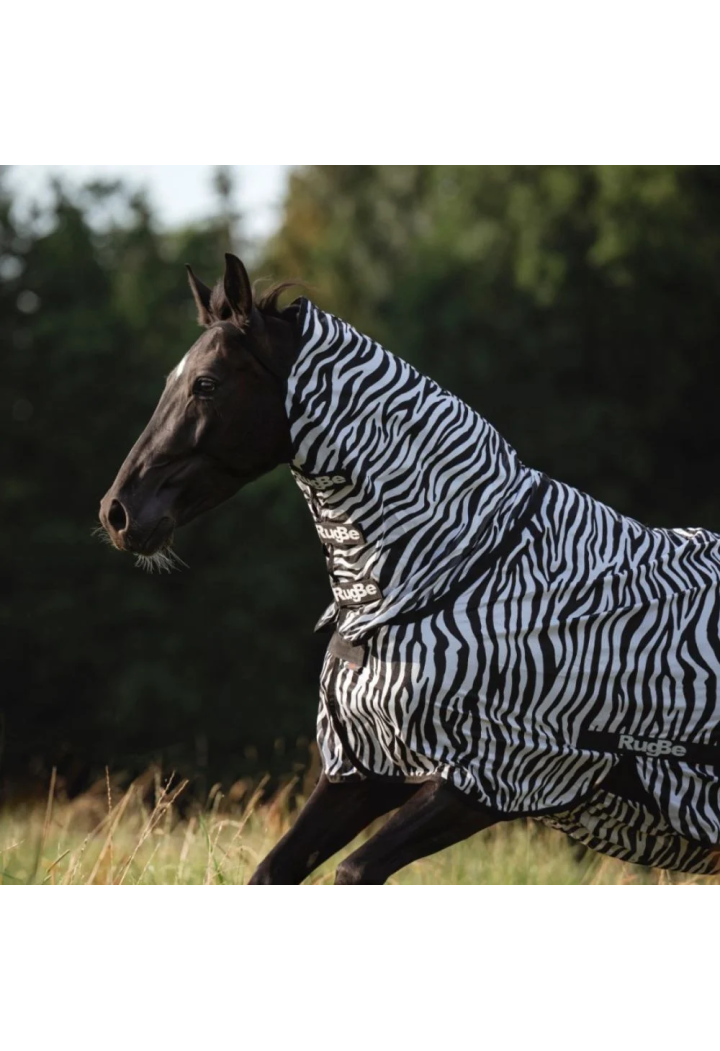 Pătură pentru cai plasă COVALLIERO RugBe Zebra