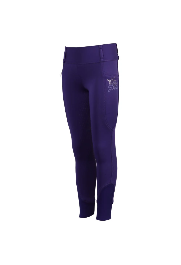 Pantaloni da equitazione HH Equitights DivaViolet giovanile 25SS