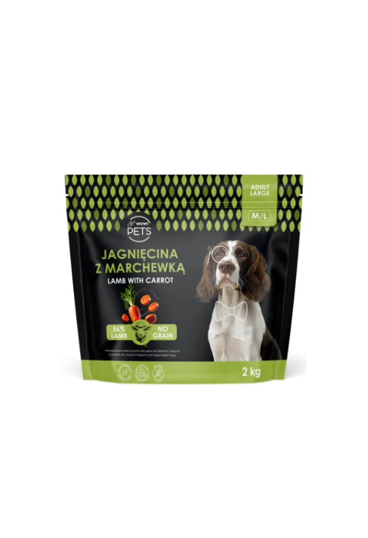 Karma secco WOW!PETS Lamb/Marchew PiesML 2kg