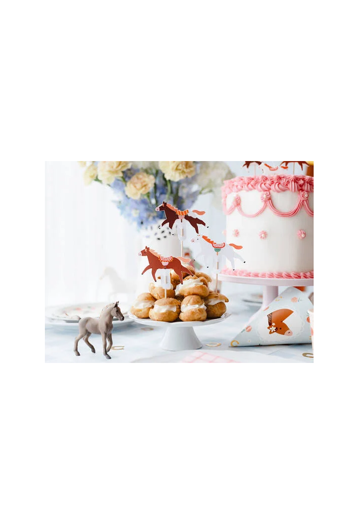 Pickers per torta PARTYDECO carta Konie 6 pcs