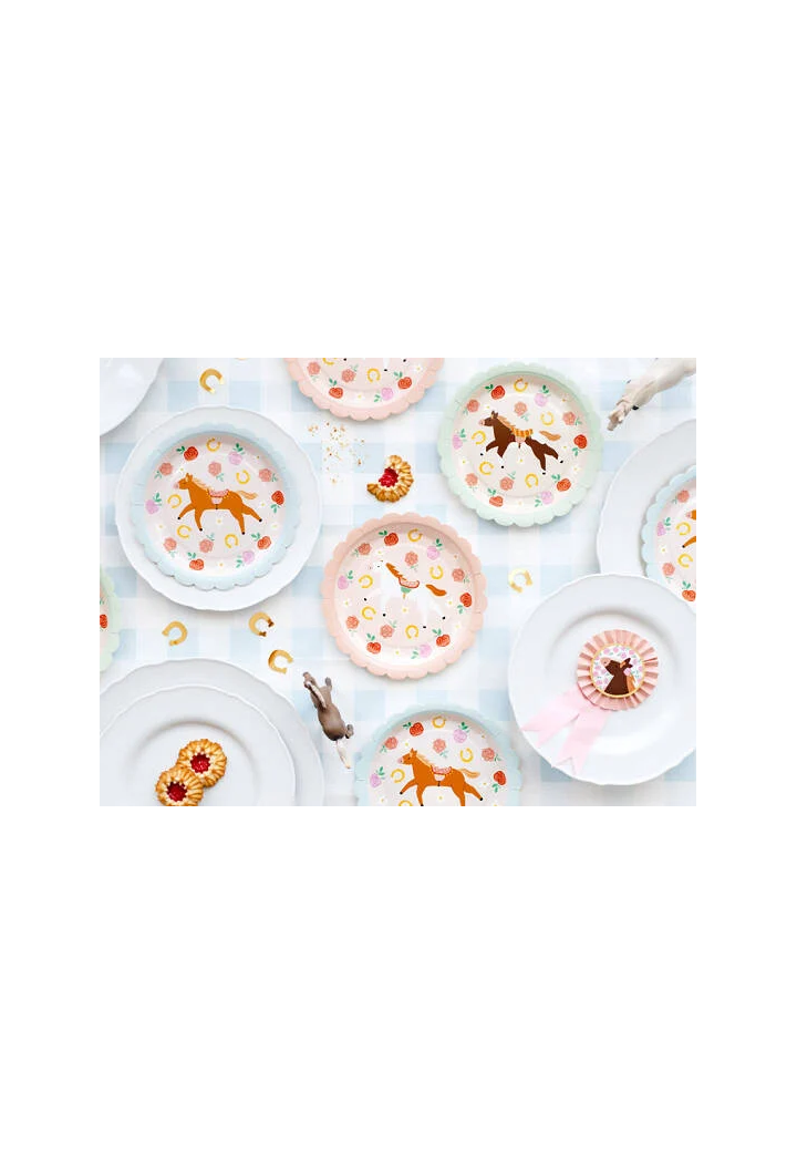 Papierplatten PARTYDECO Kleines Pferd 6 pcs