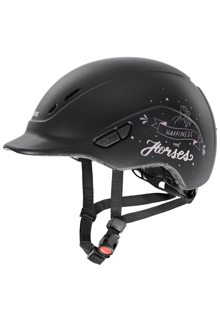 Casco da equitazione UVEX Kidoxx cava felice nero XXXS (49-54)