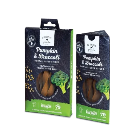 Morsi di cane GO NATIVE Dental zucca/broc 150g