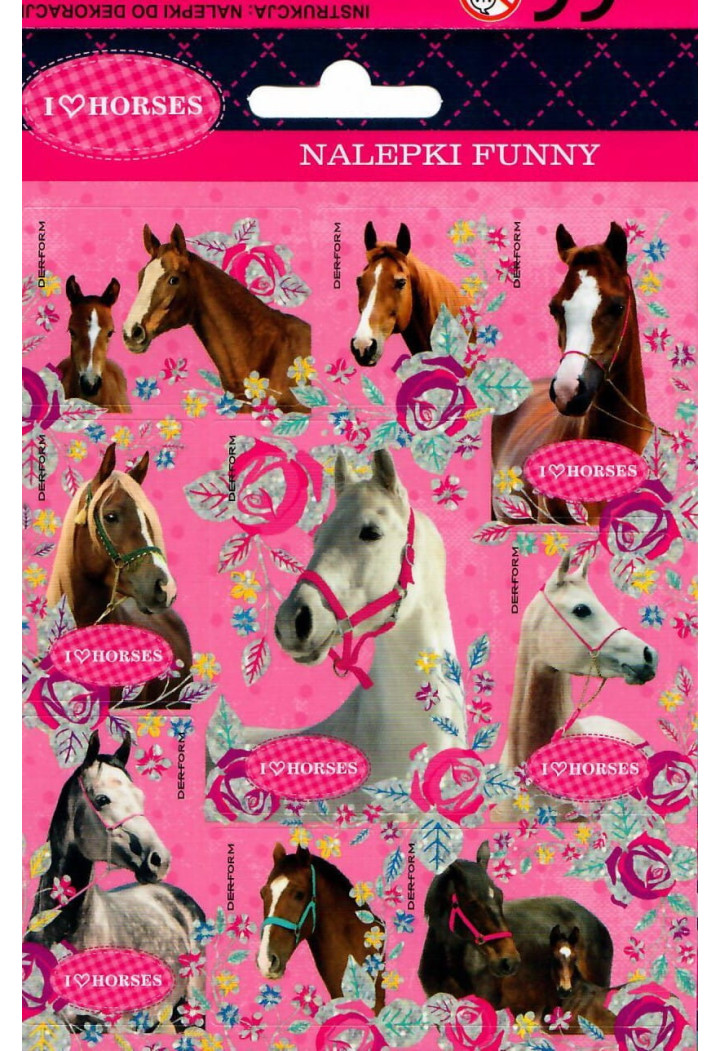 DERFORM I Love Horses stickers