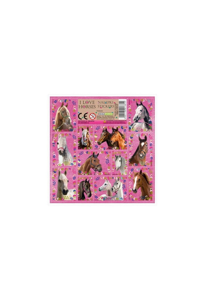 DERFORM I Love Horses 16x16 stickers