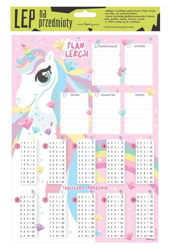 Timetable HENRY Unicorn electrostatic