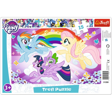 Puzzle TREFL Zabawa pony 15 elementi