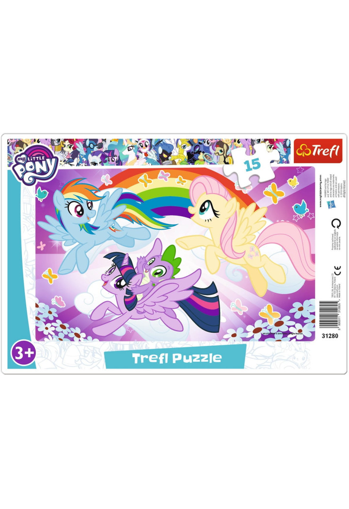 Puzzle TREFL Zabawa pony 15 elementi