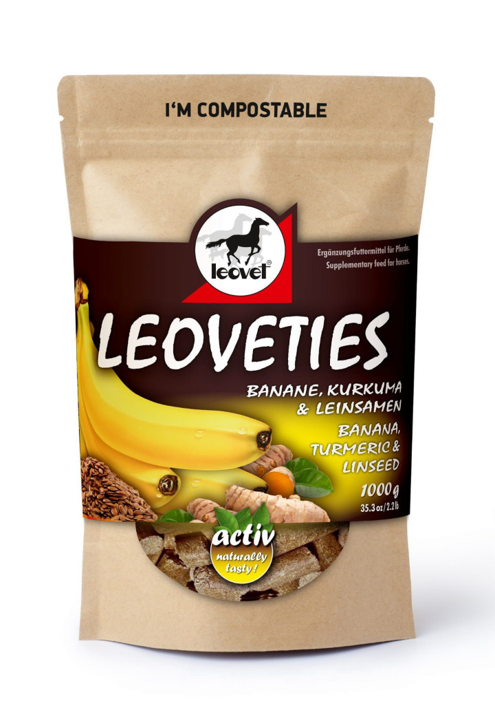 Geschmack für Pferde LEOVET Banane, Kurkuma und Heu 1 kg